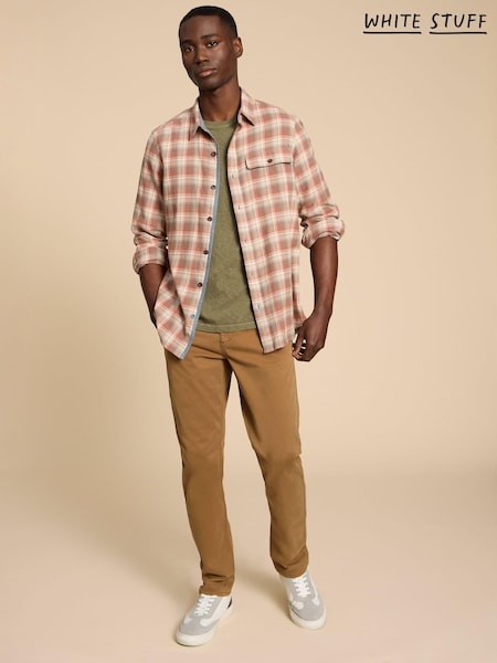 White Stuff Brown Sutton Organic Chino Trousers (A67559) | £50