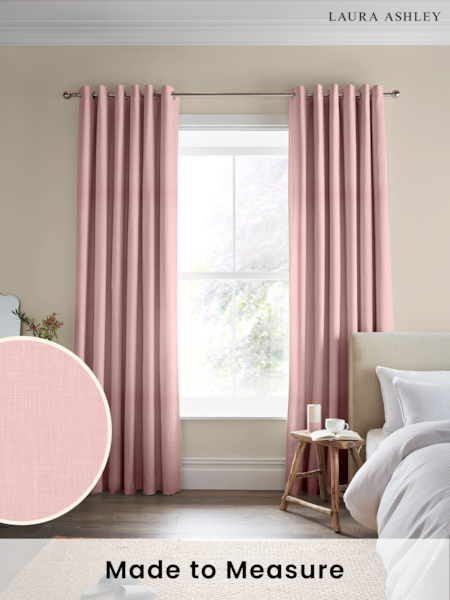Laura Ashley Blush Pink Easton Made To Measure Curtains (A69288) | £91