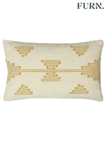 Furn Honey Yellow 100% Cotton Sonny Stitched Polyester Filled Cushion (A69541) | £17
