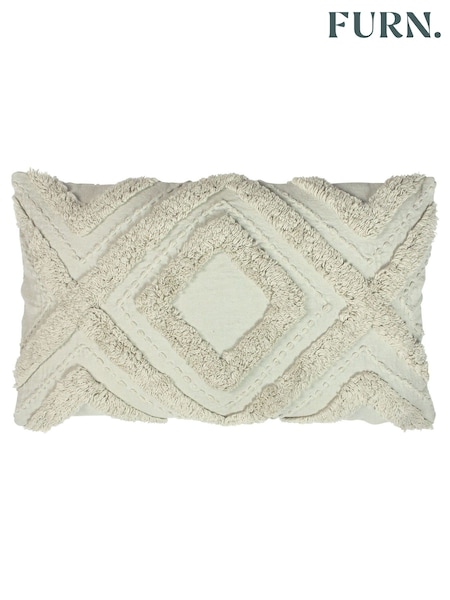 Furn Taupe Grey 100% Cotton Orson Tufted Polyester Filled Cushion (A69547) | £22
