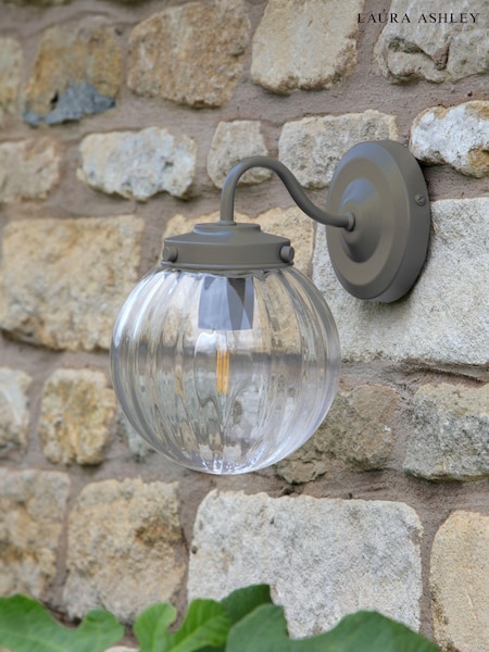 Laura Ashley Grey Georgie Outdoor Wall Light (A70091) | £75