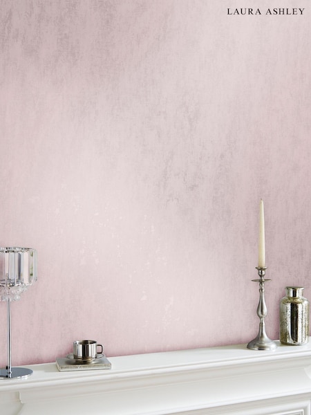 Laura Ashley Blush Pink Whinfell 10M Wallpaper (A70335) | £48