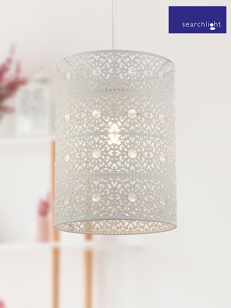 Searchlight Cream Painted Amelia Easy Fit Shade (A70836) | £20