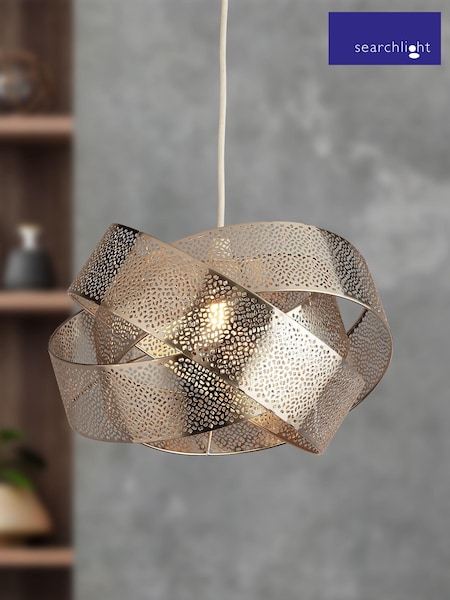 Searchlight Steffi Chrome Band Ceiling Pendant (A70862) | £38