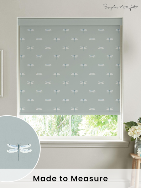 Sophie Allport Grey Blue Dragonfly Made To Measure Roller Blind (A72277) | £58