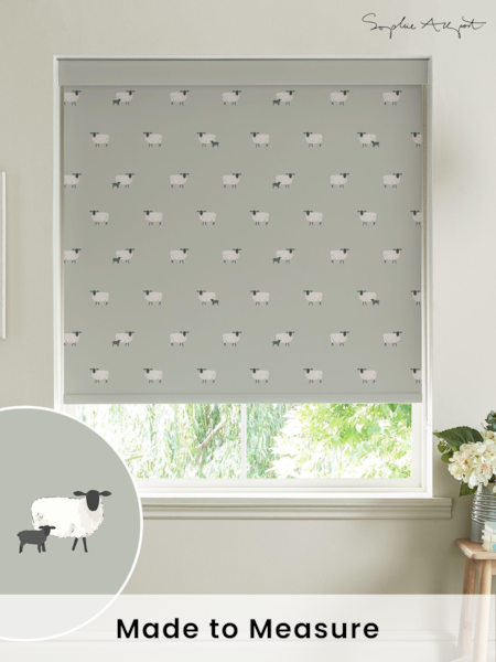 Sophie Allport Pebble Grey Sheep Made To Measure Roller Blind (A72287) | £58