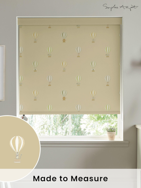 Sophie Allport Pale Rust Gold Kids Bears and Balloons Made To Measure Roller Blind (A72288) | £58
