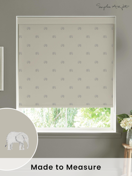 Sophie Allport Linen Natural Elephant Made To Measure Roller Blind (A72293) | £58