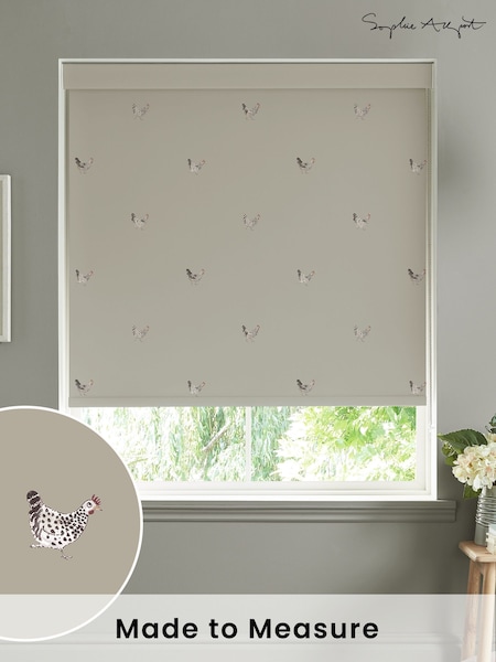 Sophie Allport Soft Linen Natural Chicken Made To Measure Roller Blind (A72296) | £58