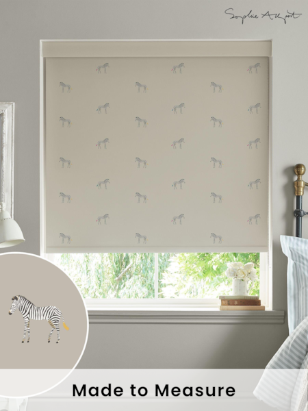 Sophie Allport Linen Natural Zebra Made To Measure Roller Blind (A72301) | £58