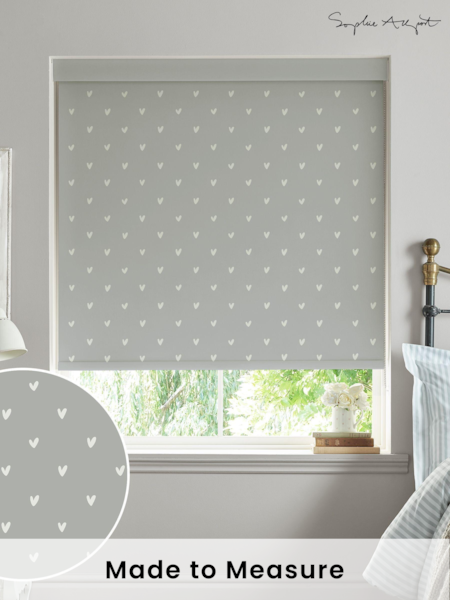 Sophie Allport Grey Hearts Made To Measure Roller Blind (A72311) | £58