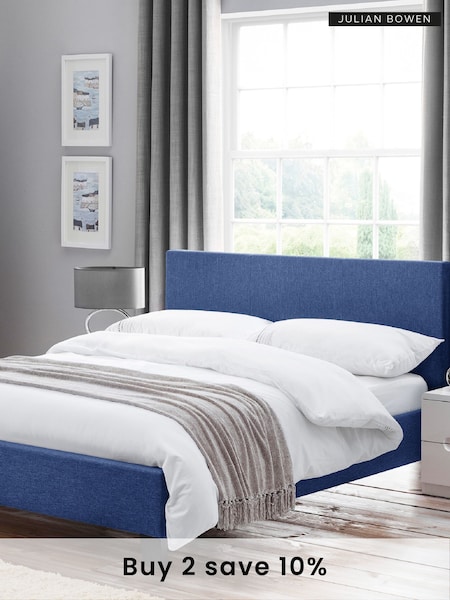 Julian Bowen Blue Rialto Linen Bed (A73072) | £200 - £255