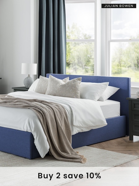 Julian Bowen Blue Rialto LiftUp Storage Linen Bed (A73126) | £335 - £360