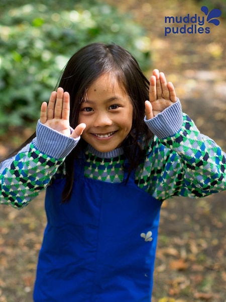 Muddy Puddles Blue Originals Waterproof Dungarees (A73306) | £26 - £27