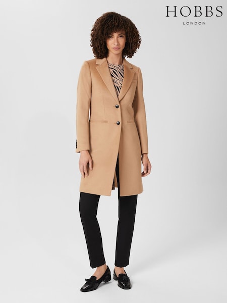 Hobbs Brown Wool Tilda Coat (A74778) | £299