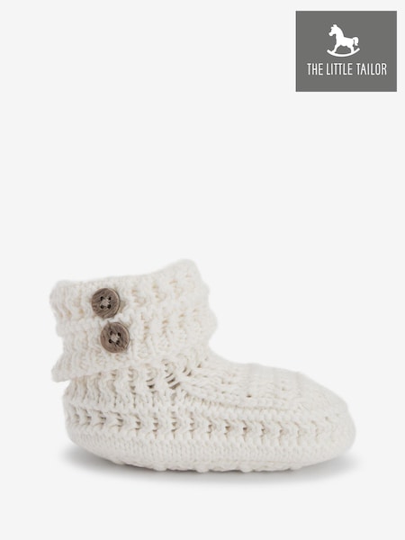 The Little Tailor Baby Soft Knitted 100% Cotton Boots (A77469) | £20
