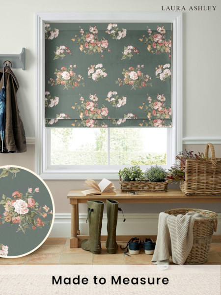 Laura Ashley Green Rosemore Fern Made To Measure Roman Blind (A79955) | £75