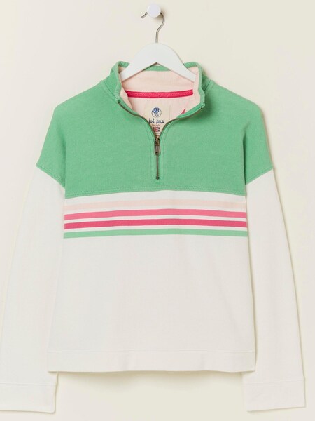 FatFace Green Colourblock Relaxed Airlie Sweatshirt (A81606) | £25