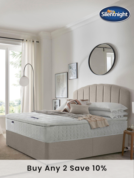 Silentnight Natural Miracoil Pillow Top Mattress and Divan Base Bed Set (A81906) | £450 - £635