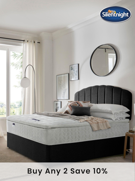 Silentnight Black Miracoil Pillow Top Mattress and Divan Base Bed Set (A81908) | £450 - £635