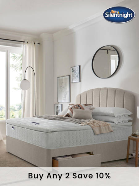 Silentnight Natural Miracoil Pillow Top Mattress and 2 Drawer Divan Base Bed Set (A81910) | £510 - £695