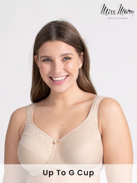 Miss Mary of Sweden Nude Cotton Now Minimiser Underwired Bra (A82287) | £47