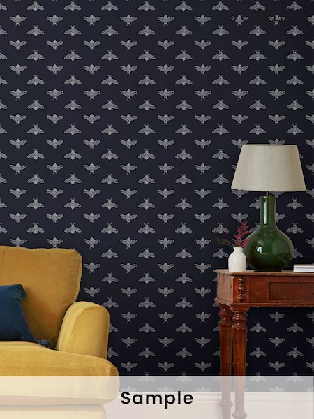 Joules French Navy Block Print Bee Swatch (A82858) | £1