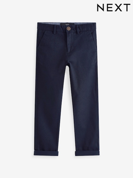 Navy Blue Regular Fit Stretch Chino Trousers (3-17yrs) (A83213) | £11 - £16