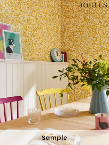 Joules Antique Gold Twilight Ditsy Wallpaper (A83636) | £1
