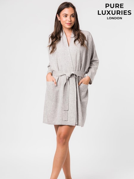Pure Luxuries London Hallbeck Cashmere & Merino Wool Dressing Gown (A84005) | £165