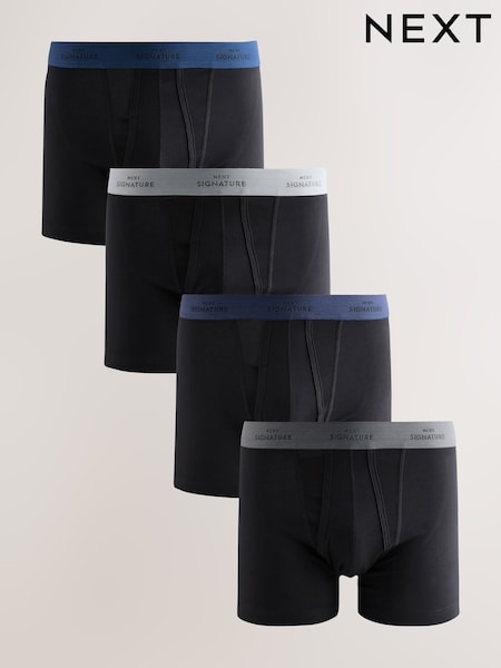 Black Blue/Grey Waistband Signature Trunk Boxers (A84097) | £24