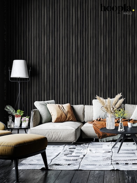 Hoopla Walls Wood Slat Wallpaper