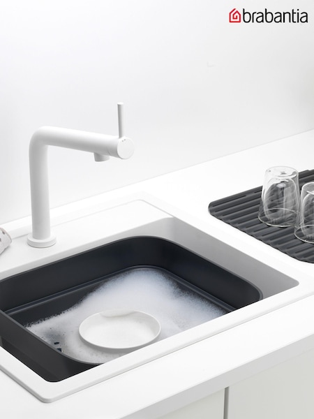 Brabantia Grey Washing Up Bowl With Drying Tray (A85270) | £30