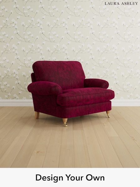 Kingsley Velvet/Cranberry Red Beaumaris By Laura Ashley (A85904) | £1,100