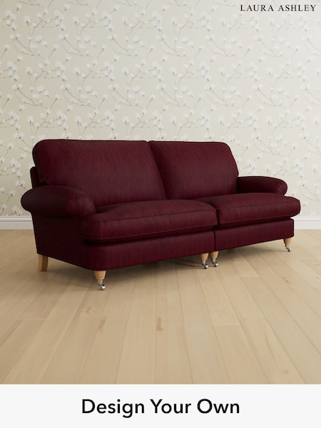 Kingsley Velvet/Cranberry Red Beaumaris By Laura Ashley (A85904) | £1,600