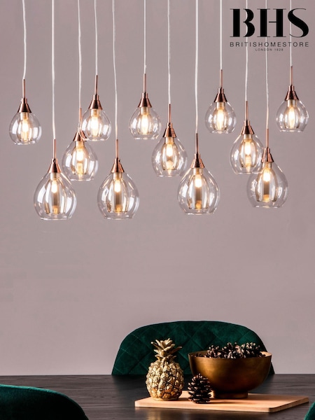 BHS Grey Carmella Pendant Chandelier Ceiling Light (A86069) | £150