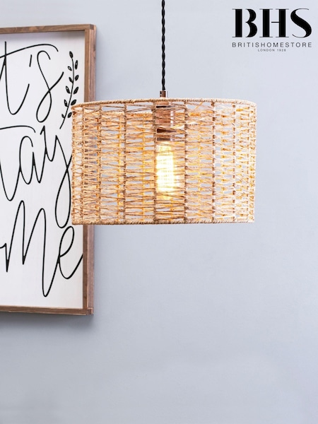BHS Natural Rattan Cylinder Shade (A86081) | £45