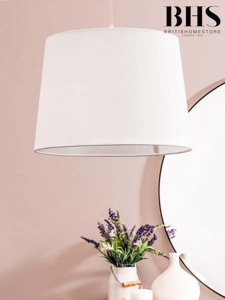BHS Natural 38cm Linen Shade (A86093) | £22