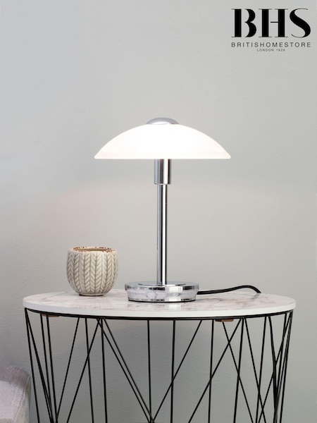 BHS Chrome Archie Touch Lamp (A87091) | £40