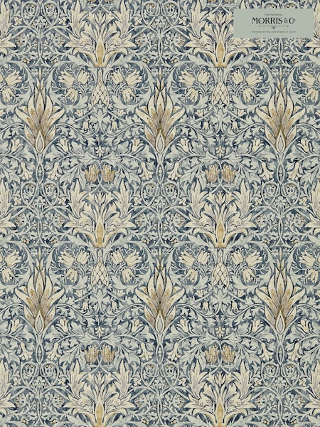 Morris & Co. Blue Snakeshead 10.05M Wallpaper (A88194) | £144