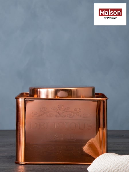 Maison by Premier Copper Chai Square Cake Canister (A88477) | £32