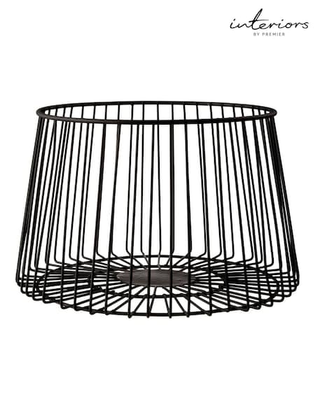 Interiors by Premier Black Matte Black Vertex Deco Fruit Basket (A88479) | £22