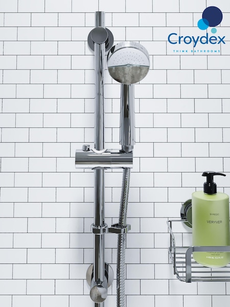 CROYDEX Chrome Pressure Boost Chrome Shower Set (A89061) | £86