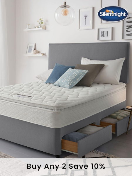 Silentnight White 800 Pocket Pillow Top Mattress (A90565) | £345 - £475