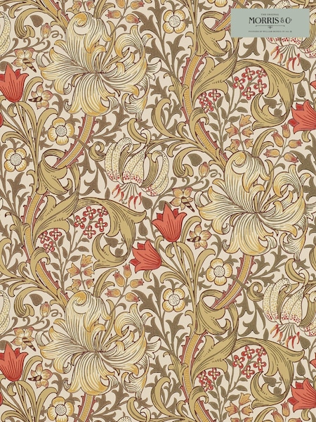 Morris & Co. Orange Golden Lily 10.05M Wallpaper (A90579) | £150