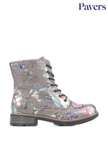 Pavers Multi Ladies Lace Up Ankle Boots (A92452) | £45