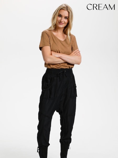 Cream Nanna Tie Waist Cargo Trousers (A92489) | £75