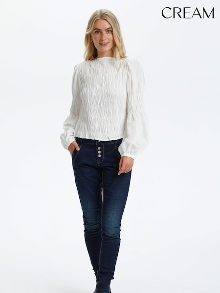 Cream Henva Smock Blouse (A92526) | £50