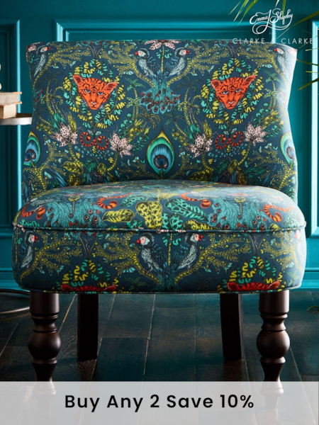Emma Shipley Navy Blue Langley Amazon Velvet Chair (A94259) | £550