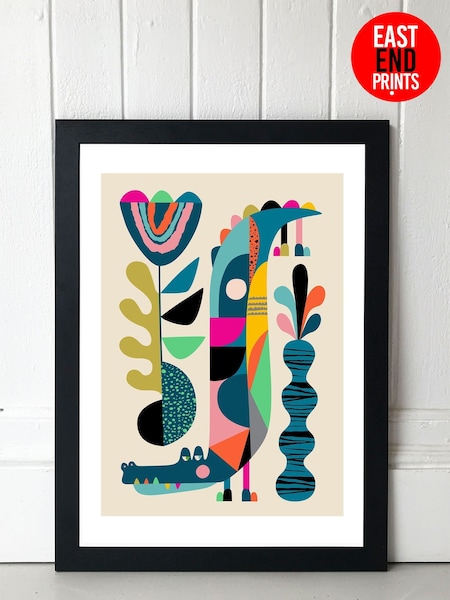 East End Prints Cream Crocodile Print by Rachel Lee (A96099) | £50 - £130